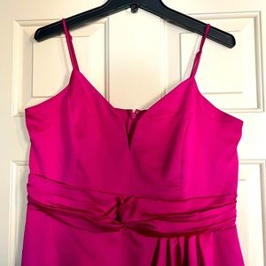 Express Tulip Hem Midi Dress Fuchsia